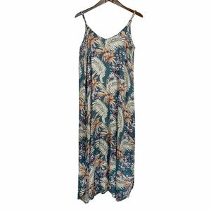 🌺 Tropical Floral Print Sleeveless Maxi Dress